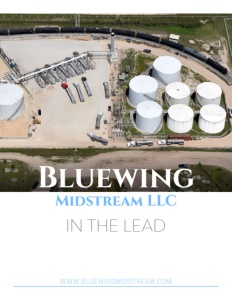 Bluewing Midstream LLC brochure cover.