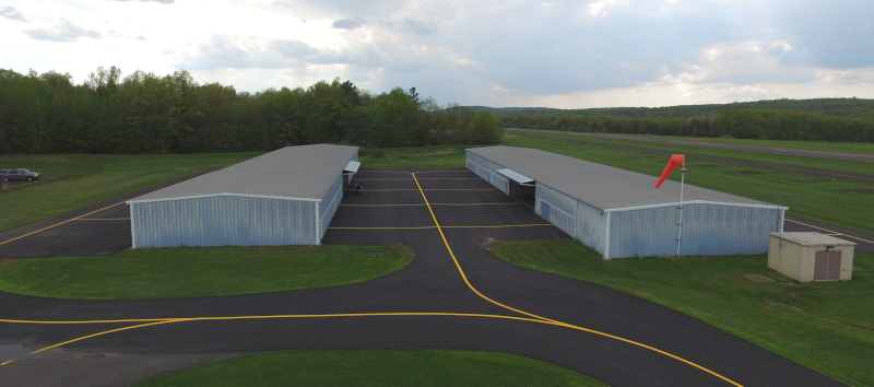 Pennridge Airport hangars.