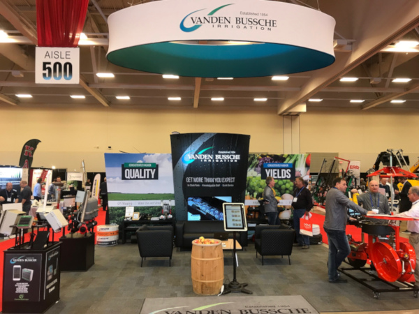 Vanden Bussche Irrigation & Equipment Ltd. event booth.