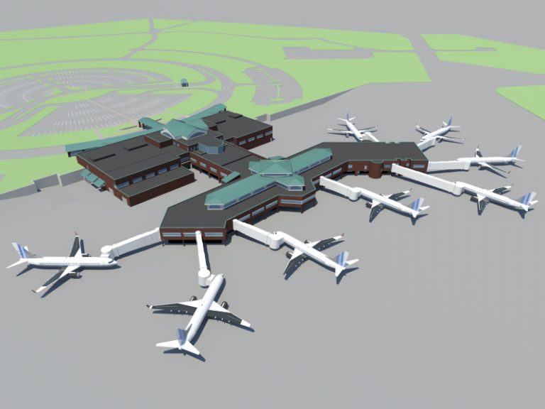 The Wilmington International Airport Expanding For The Future   Wilmington International Airport Terminal Expansion Rendering 800 768x576 