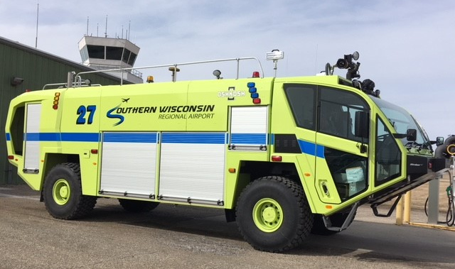 Southern Wisconsin Regional Airport ARFF support vehicle.