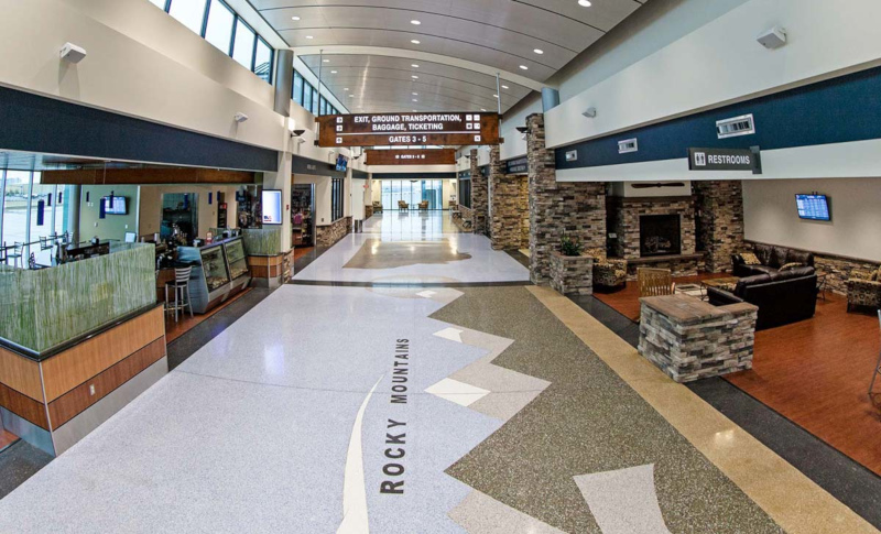 Great Falls International Airport interior.