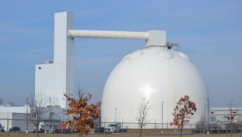 Montgomery, Illinois industrial building dome.