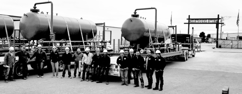 Smith Industries Inc. group of employees tanks.