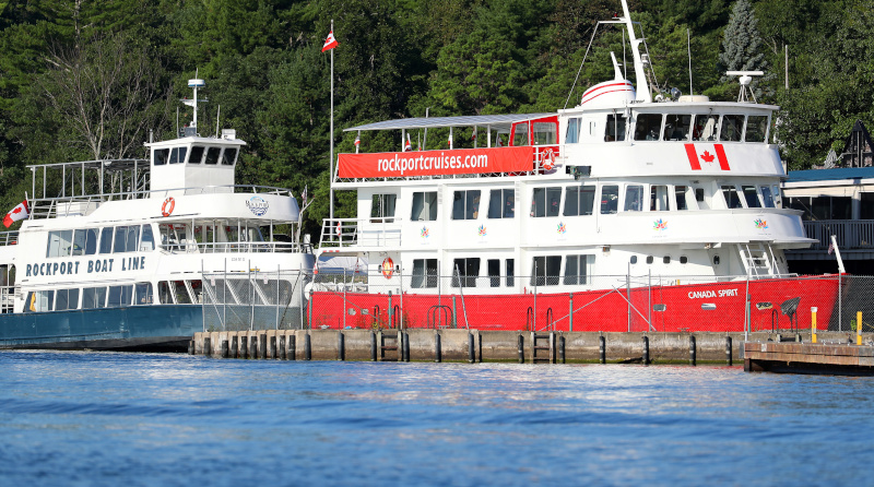 United Counties of Leeds and Grenville Boat Cruises at dock.