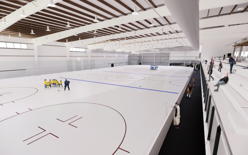 Winkler, Manitoba Meridian Exhibition Centre ice rink rendering.