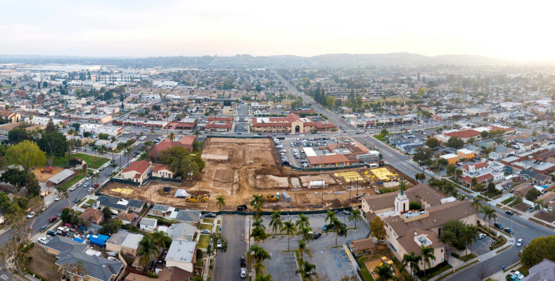 La Habra, California aerial view.