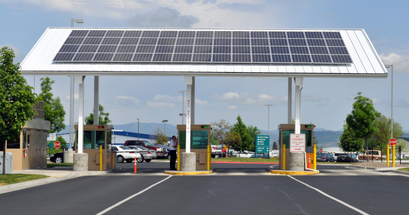 Rogue Valley International-Medford Airport solar panel.