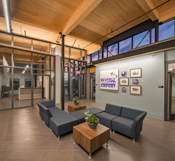 Beverly Regional Airport interior.