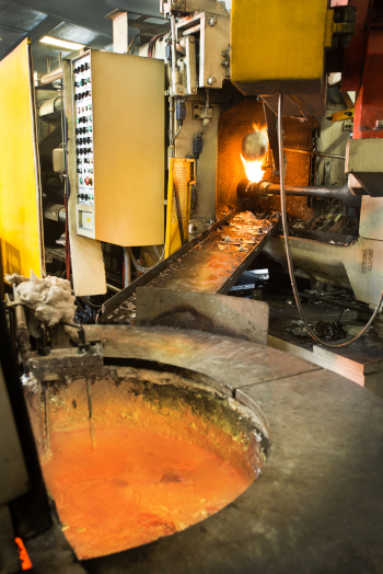 Lamar Tool & Die Casting Inc. melting metal.