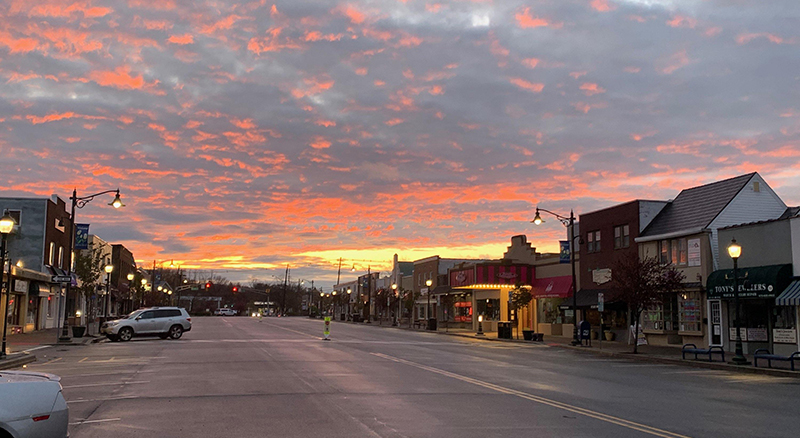 Denville NJ Sunset on Broadway