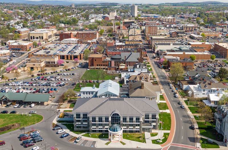 Harrisonburg Virginia aerial