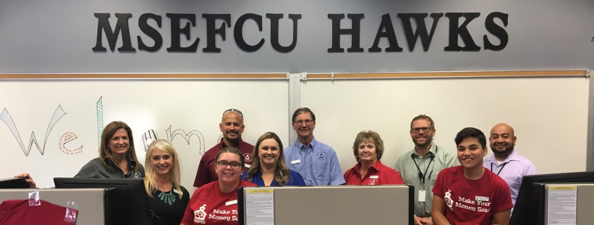 Merced School Employees Federal Credit Union Hawks group photos.