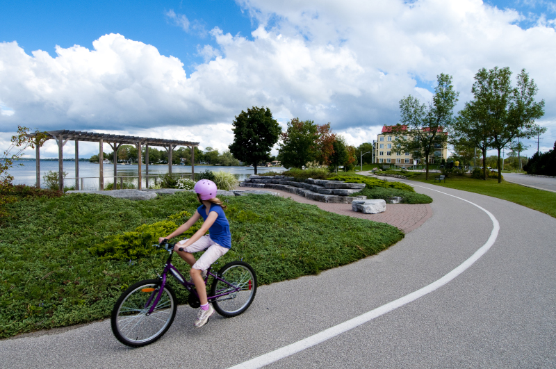 Orillia, Ontario Spring bike rider