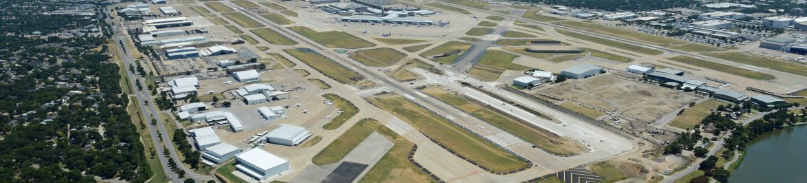 Dallas Love Field Airport (DAL) aerial view of runway
