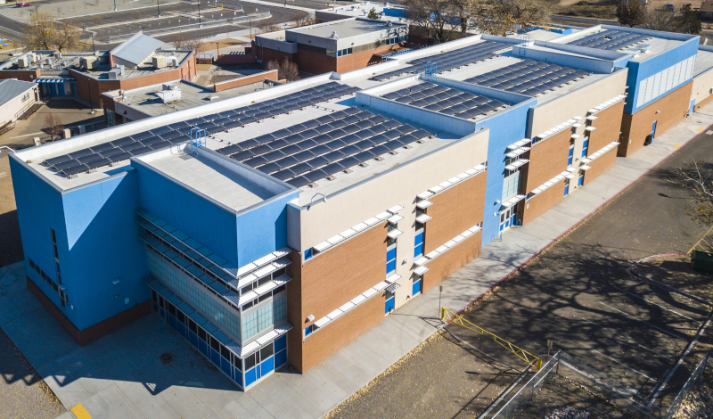 National Roofing, aerial view of a rooftop