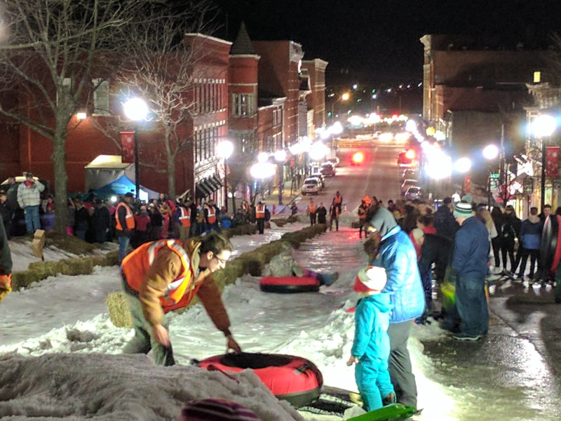 Rutland, Vermont Center Street Sledding